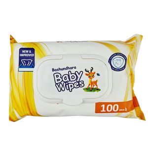 Bashundhara Baby Wipes 100's Pack